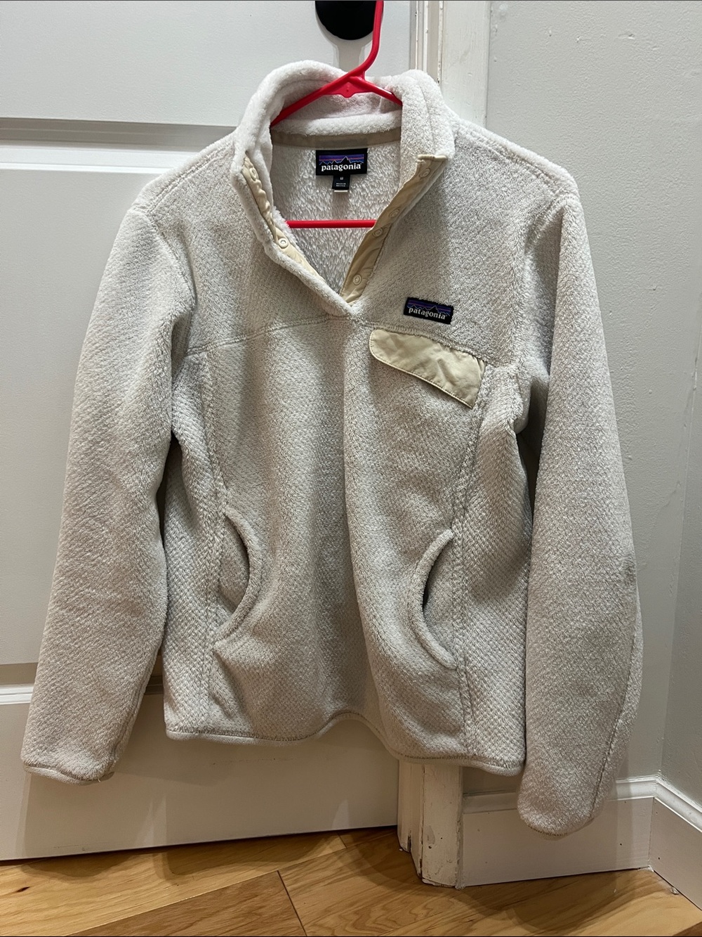 Patagonia Cream Women's Re-Took Fleece Snap Pullover Jacket